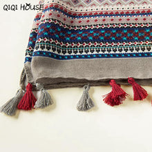 Bohemian Scarf Women Lady Tassels Shawl Voile Rectangle Printing Warm Shawl Beach Cover Up Poncho Feminino Inverno#D829 SM6