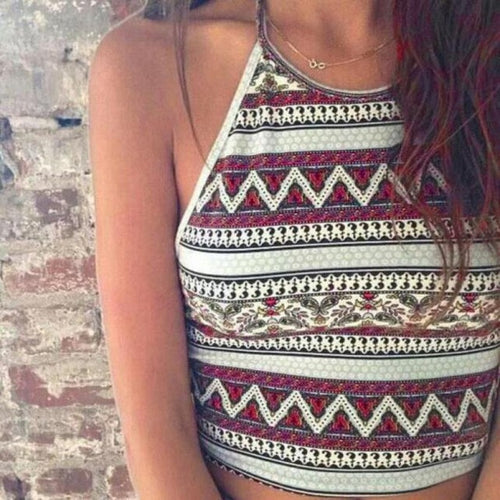 Boho  Style  Hot Sexy Women Tank Tops Bustier Vest Backless Bandage Crop Top Bralette Shirt Cami Women Cropped #1210 SM6