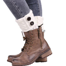 Boot Socks Ladies Socks Winter Knitted Warm Boot Cover Socks Solid Button Meias Mulheres Coturno Feminino#A127 SM6