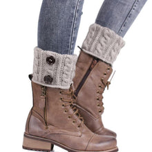 Boot Socks Ladies Socks Winter Knitted Warm Boot Cover Socks Solid Button Meias Mulheres Coturno Feminino#A127 SM6