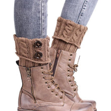 Boot Socks Ladies Socks Winter Knitted Warm Boot Cover Socks Solid Button Meias Mulheres Coturno Feminino#A127 SM6