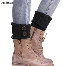 Boot Socks Ladies Socks Winter Knitted Warm Boot Cover Socks Solid Button Meias Mulheres Coturno Feminino#A127 SM6
