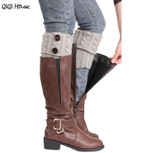 Boot Socks Ladies Socks Winter Knitted Warm Boot Cover Socks Solid Button Meias Mulheres Coturno Feminino#A127 SM6