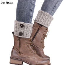 Boot Socks Ladies Socks Winter Knitted Warm Boot Cover Socks Solid Button Meias Mulheres Coturno Feminino#A127 SM6