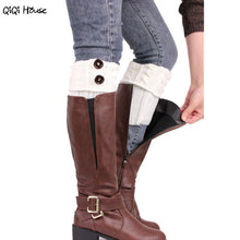 Boot Socks Ladies Socks Winter Knitted Warm Boot Cover Socks Solid Button Meias Mulheres Coturno Feminino#A127 SM6
