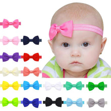 Bowknot Elastic Hair Bands 17 Colors Cute Girl Headbands Summer Hair Accesories Cerchietti Capelli#0521 SM6