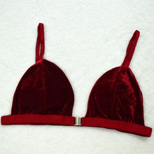 Bralette Bra Vintage Velvet Sexy Women Bra Bandage Camisole Cropped Tops Sleepwear Bustier Crop Top Chalecos Mujer#A12 SM6