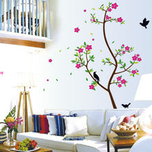 Branches of flowers birds sitting room background can remove wall household adornment wall stickers SM6