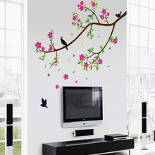 Branches of flowers birds sitting room background can remove wall household adornment wall stickers SM6