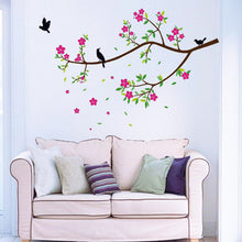 Branches of flowers birds sitting room background can remove wall household adornment wall stickers SM6