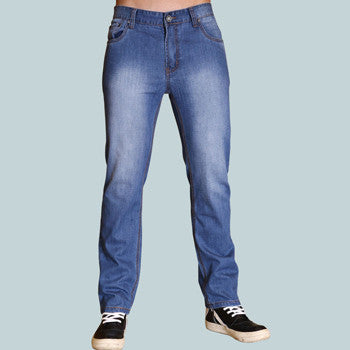 Leisure True Jeans Men Mid Waist Famous Straight Denim Long Trousers Business Designer Jeans Casual Jeans Pant SM6