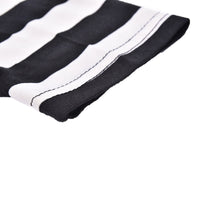 Black   White Striped Long Sleeve Knitted Open Cardigan Fall Slim Women Sweater SM6