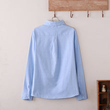 Brand New Cat Print Blouse Embroidery Blusas Femininas Long Sleeve Turn Down Collar Casual Fashion Work Shirts With Button 70020 SM6