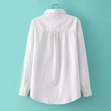 Brand New Cat Print Blouse Embroidery Blusas Femininas Long Sleeve Turn Down Collar Casual Fashion Work Shirts With Button 70020 SM6