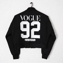 Brand New Streetwear Zip-up Sweatshirts Long Sleeve Plus Size Stand Letter Vogue 92 Coat With Zipper 70097 SM6