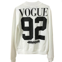 Brand New Streetwear Zip-up Sweatshirts Long Sleeve Plus Size Stand Letter Vogue 92 Coat With Zipper 70097 SM6