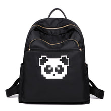 Women Backpack Waterproof School Bag Panda Applique Zipper Casual Rucksack Cute Girls Travel Bag Mochilas Mujer  SM6