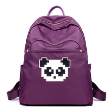 Women Backpack Waterproof School Bag Panda Applique Zipper Casual Rucksack Cute Girls Travel Bag Mochilas Mujer  SM6