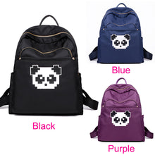 Women Backpack Waterproof School Bag Panda Applique Zipper Casual Rucksack Cute Girls Travel Bag Mochilas Mujer  SM6