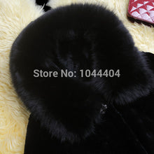 Brand Luxury Women Rabbit Fur Coat Fox Fur Collar Hooded Long Jacket Parka SM6