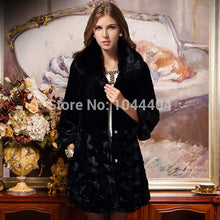 Brand Womens Jacket Fox Fur Collar Outerwear Long Parka Long Sleeve Coat Overcoat SM6