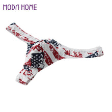 Breathable Sexy Mens Briefs Stripe Underwear Men Thong Briefs Cotton G-String U Convex Pouch Low Waist Shorts Underpants SM6