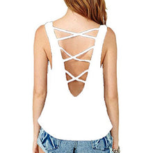 Breathable Tank Tops Bandage Corss Hollow Out Tops Summer Casual Loose Vest Fitness Wear Chalecos Mujer#121 SM6