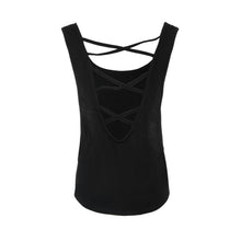 Breathable Tank Tops Bandage Corss Hollow Out Tops Summer Casual Loose Vest Fitness Wear Chalecos Mujer#121 SM6