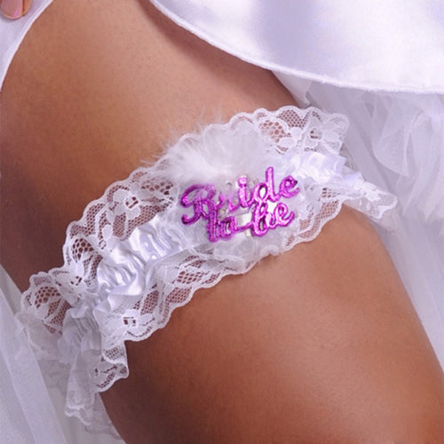 Bride To Be White Lace Garter Hen Night Party Bachelorette Bridal Shower Y1 SM6