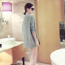 Brief Women Loose Batwing Cardigan Hip Long Shirts Sweater Casual Knitted Outwear SM6