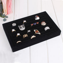 Bright Jewelry Showcase Velvet Earring Ring Display Tray Box Show Carrying Case  SM6