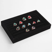 Bright Jewelry Showcase Velvet Earring Ring Display Tray Box Show Carrying Case  SM6