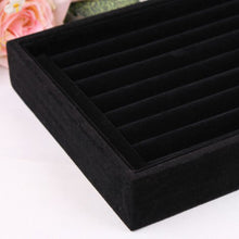Bright Jewelry Showcase Velvet Earring Ring Display Tray Box Show Carrying Case  SM6