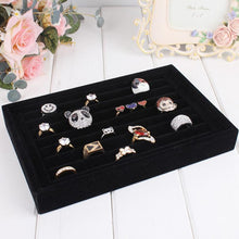 Bright Jewelry Showcase Velvet Earring Ring Display Tray Box Show Carrying Case  SM6