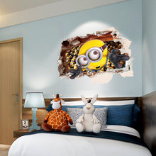 Broken wall cartoon people big eye of bedroom of children room sitting room background wall stickers on the wall SM6