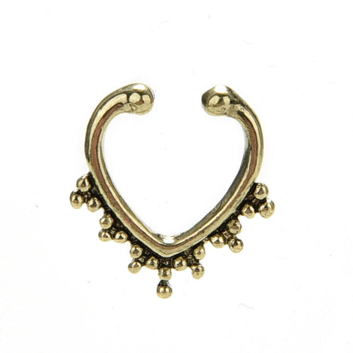 Bronze Nose Hoop Ring Sexy Fake Septum Nose Rings Faux Piercing Nose Studs Body Jewelry Gold Silver SM6