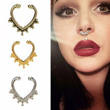 Bronze Nose Hoop Ring Sexy Fake Septum Nose Rings Faux Piercing Nose Studs Body Jewelry Gold Silver SM6