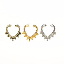 Bronze Nose Hoop Ring Sexy Fake Septum Nose Rings Faux Piercing Nose Studs Body Jewelry Gold Silver SM6