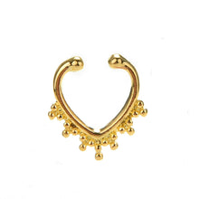 Bronze Nose Hoop Ring Sexy Fake Septum Nose Rings Faux Piercing Nose Studs Body Jewelry Gold Silver SM6