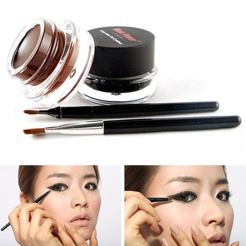 Brown Black Colors Eyeliners Gel2pcss Brushes Brand Makeup Cosmetic Sets  SM6