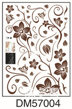 Brown flower vine DIY Vinyl Wall Stickers Home Decor Art Decals 3D Wallpaper Bedroom Sofa house decoration adesivo de parede SM6