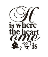 Butterfly Letter Home Is Where The Heart Is Room Decor Wall Sticker SM6