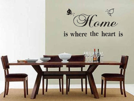 Butterfly Letter Home Is Where The Heart Is Room Decor Wall Sticker SM6