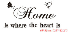 Butterfly Letter Home Is Where The Heart Is Room Decor Wall Sticker SM6