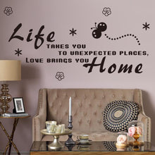 Butterfly Letter Love Brings You Home Room Decor Decals Vinyl Wall Sticker SM6
