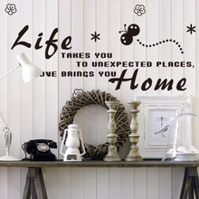 Butterfly Letter Love Brings You Home Room Decor Decals Vinyl Wall Sticker SM6