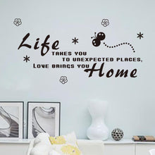 Butterfly Letter Love Brings You Home Room Decor Decals Vinyl Wall Sticker SM6