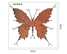 Butterfly Shape Broken Wall Brick wall stickers Living room Bedroom Home decor Wall Decals Art Poster 3d effect Decoration SM6