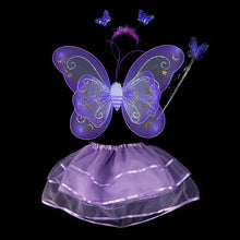 Butterfly Wing Wand Headband Tutu Skirts Cosplay Costume For Fairy Girl Kids Skirt SM6