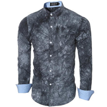Camisa Denim Hombre Printing Long Sleeve Youth Slim Fit Denim Camiseta Masculina Mens Shirt Fashion Tops #C729 SM6